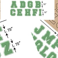 Varsity  ABC's  Die-Cut Set 1.75”