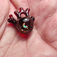 Image 3 of MINIATURE "LOVE YOU TO THE MOON AND BACK" ANATOMICAL HEART PENDANT 14