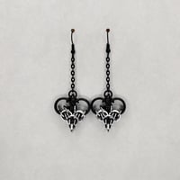 Midnight Ombre Chainmaille Heart Earrings