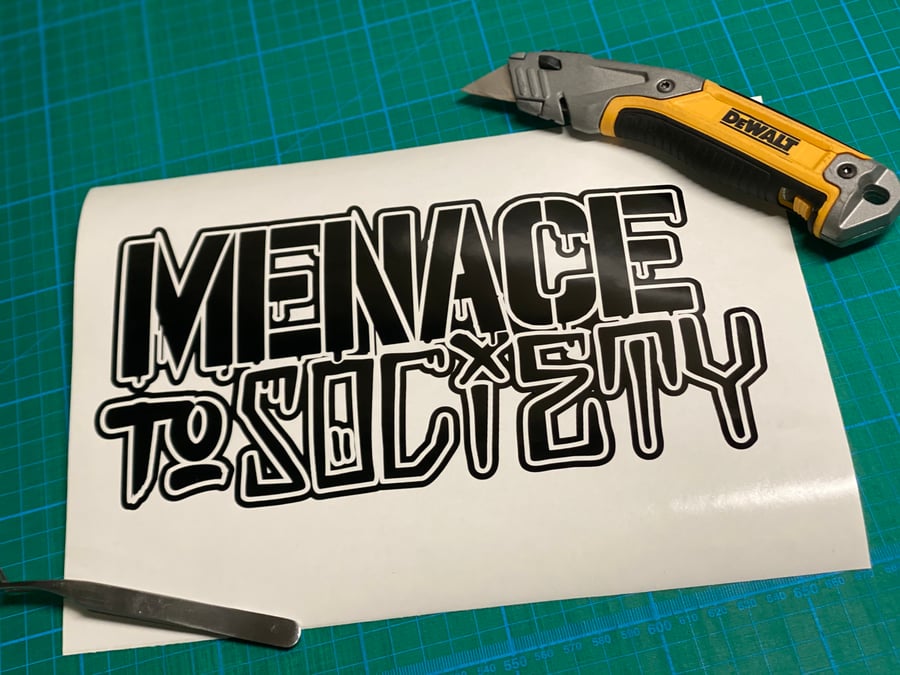 Image of 10" Menace To Society Decal