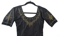 Image 1 of Sitara Black-Premium Quality Stonework Stretchable Blouse 