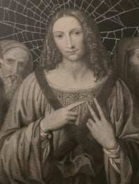 Image 2 of "Christ Reasoning” 1800s Bible page with preserved web