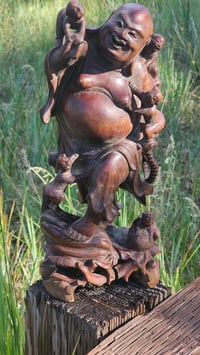 Image 1 of Vintage wooden buddha