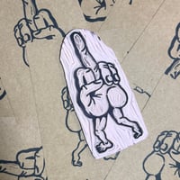 Image 2 of Butt Bird Linocut Print