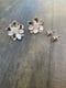 Image of Lotus Flower Rainbow Moonstone Duo Stud (Stamen and Stone) Earrings
