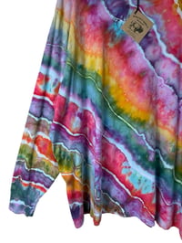 Image 7 of XXL Unisex Adult Soft Long Sleeve Tee in Euphoria Geode Ice Dye