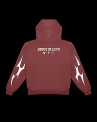Jesus is Lord Hoodie Burgundy