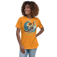 Image 9 of I Ride With Jesus Surfing Dark Women's Relaxed T-Shirt