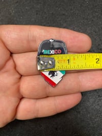 Image 3 of Mexico Masked Skull Enamel Pin