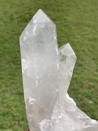 Image 14 of Etched Face Clear Quartz Statement Piece #1068