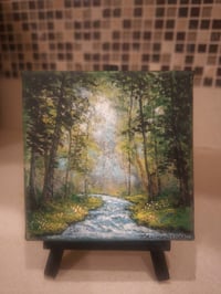 Image 1 of "Creek in the Woods" Miniature Painting