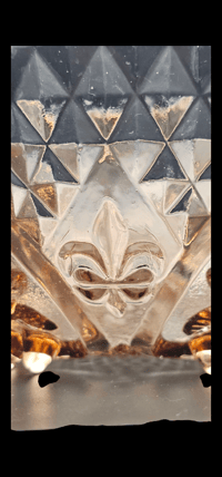 Image 5 of Indonesian Rose and Diamond Pattern Footed Serving Bowl