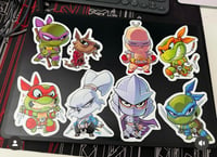 Image 3 of BOTH TMNT chibi sticker sets + BONUS USAGI