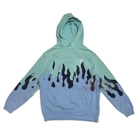 Image 2 of (L fit XL) Nike Hoodie Double Flame Series BCyan "Zqina" 549
