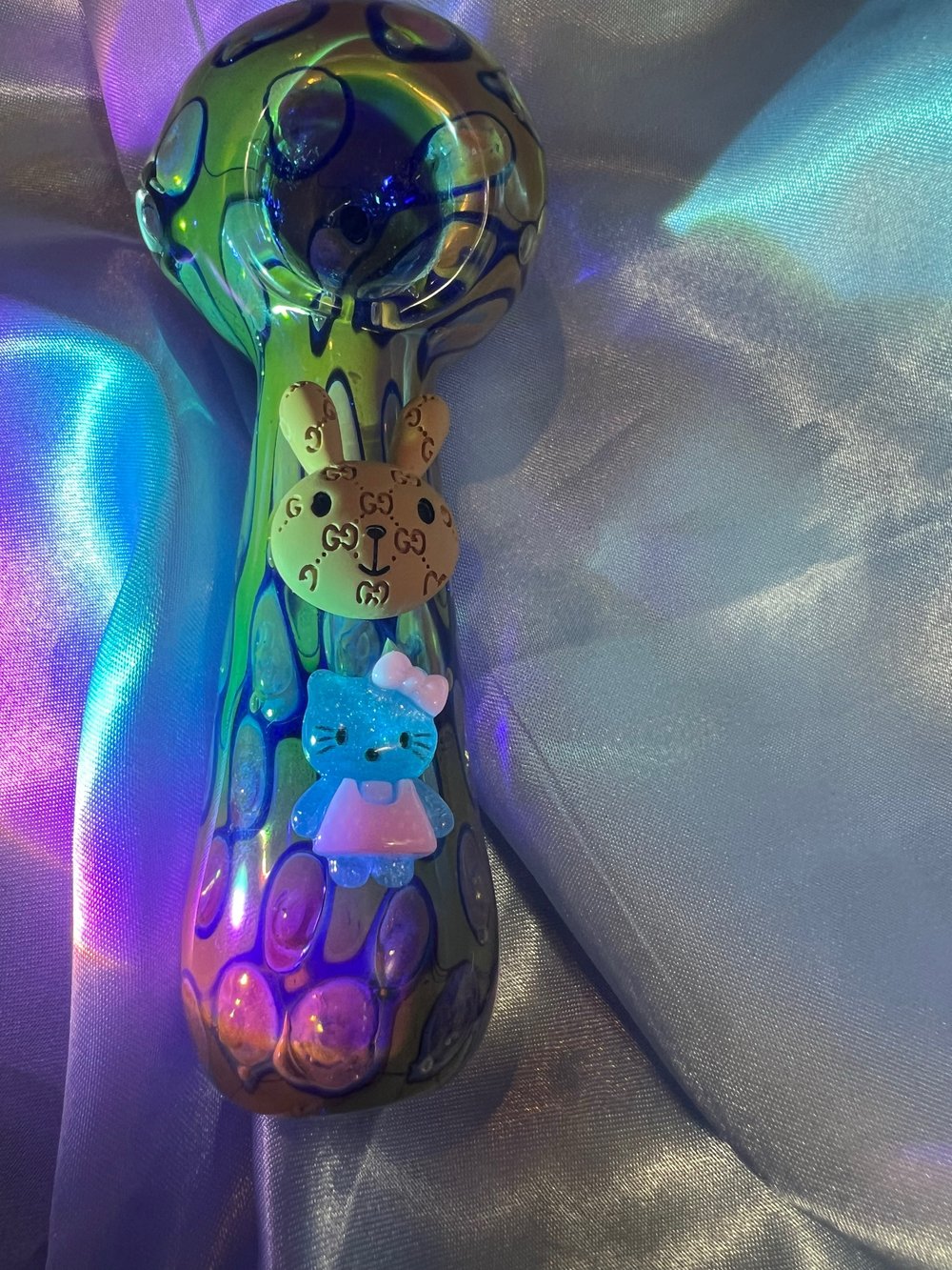 *Golden Ombre Teddy Bear & Hello Kitty craft pipe