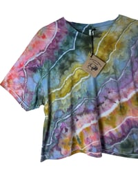 Image 6 of L Crop Tee in Appalachian Sunset Geode Ice Dye