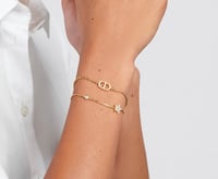 D Double Bracelet - Gold