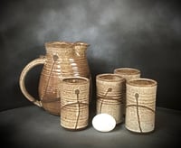 Image 2 of Bruen Pottery five piece Stoneware Pitcher set