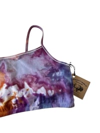 Image 6 of XXL (44) Cotton-Blend Strappy Bralette in Muted Earthy Watercolor Ice Dye