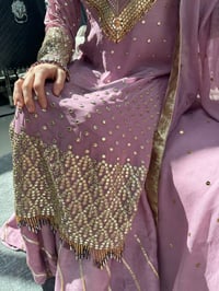 Image 3 of Mauve chikankari