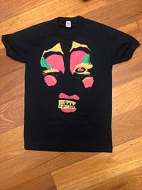 Image 2 of Black shirt in Grumble Face 70s style tight (size 14)