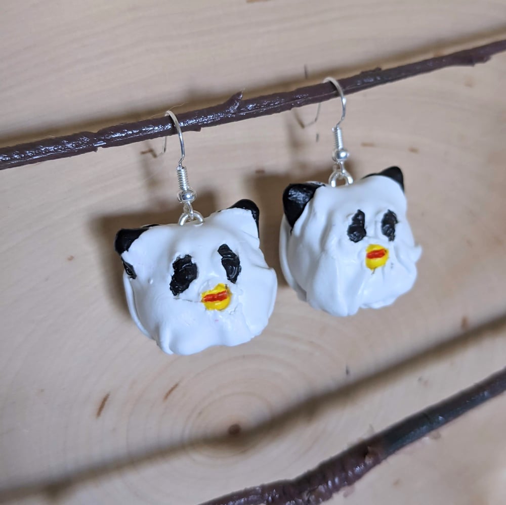 Image of Ghost Furby Earrings