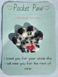 Image 1 of Pocket Paw – Fused Glass Paw Print Gift