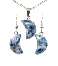 Image 1 of Sodalite Moon Jewelry Set