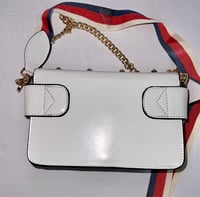 Image 3 of PURSE White bumblebee jeweled faux pearl fashion handbag 