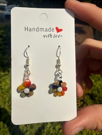 Image 1 of Rainbow flower earrings 