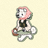 Babushka Doggy Sticker