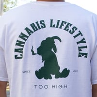 Image 3 of Too High Cannabis Lifestyle Tee (White w/ Green)