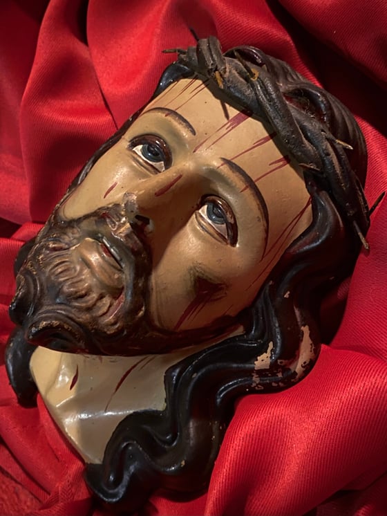 Image of Antique Terracotta Jesus Bust 