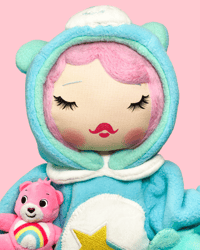 Image 6 of CAREBEAR INISPIRED ART DOLL FAMILY SET