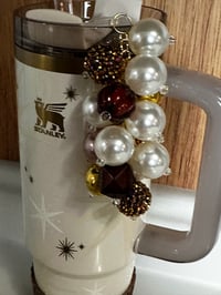 Image 5 of Starlight Shimmer Gold, Champagne and Cream Tumbler Straw Bauble