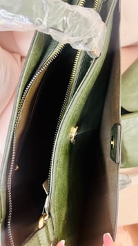 Image 3 of Olive Green 3-Piece Vegan Shoulder Handbag Set 