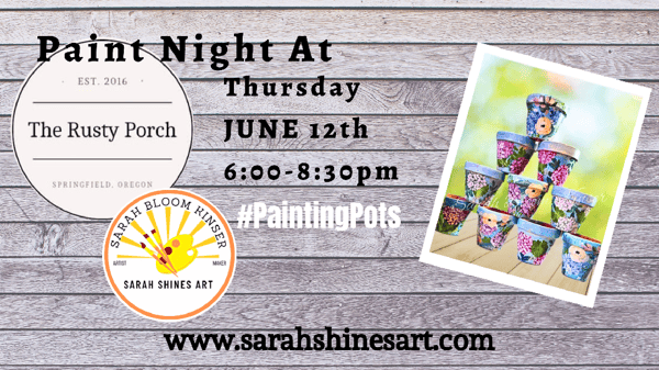 Image of Paint Night At The Porch #PaintingPots