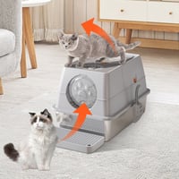 Image 2 of Stainless Steel Cat Litter Basin with Lid – Extra Large Capacity