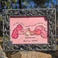 Image 1 of Poodles of Rebellion Framed Illustration 
