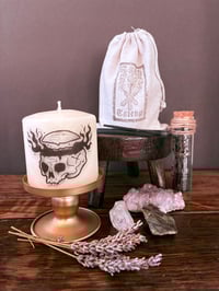 Flame Skull Candle