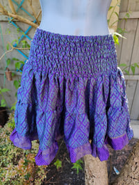 Image 2 of Boho Mini Skirt Rara- Purple s/m fits from age 12 girl to 12uk  adult