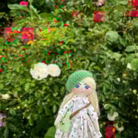 Image 2 of Tiny Handmade Doll 4" traveller A