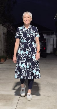 Image 3 of Cross front dress-abstract floral 