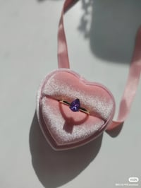 Image 10 of simple purple ring 紫锆石戒指