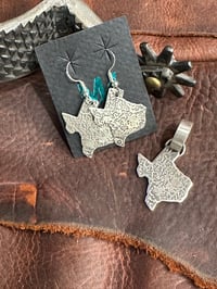 Image 1 of Silver Texas Moss Earring and Pendant Set