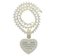 Image 2 of Iced Locket Heart Necklace 