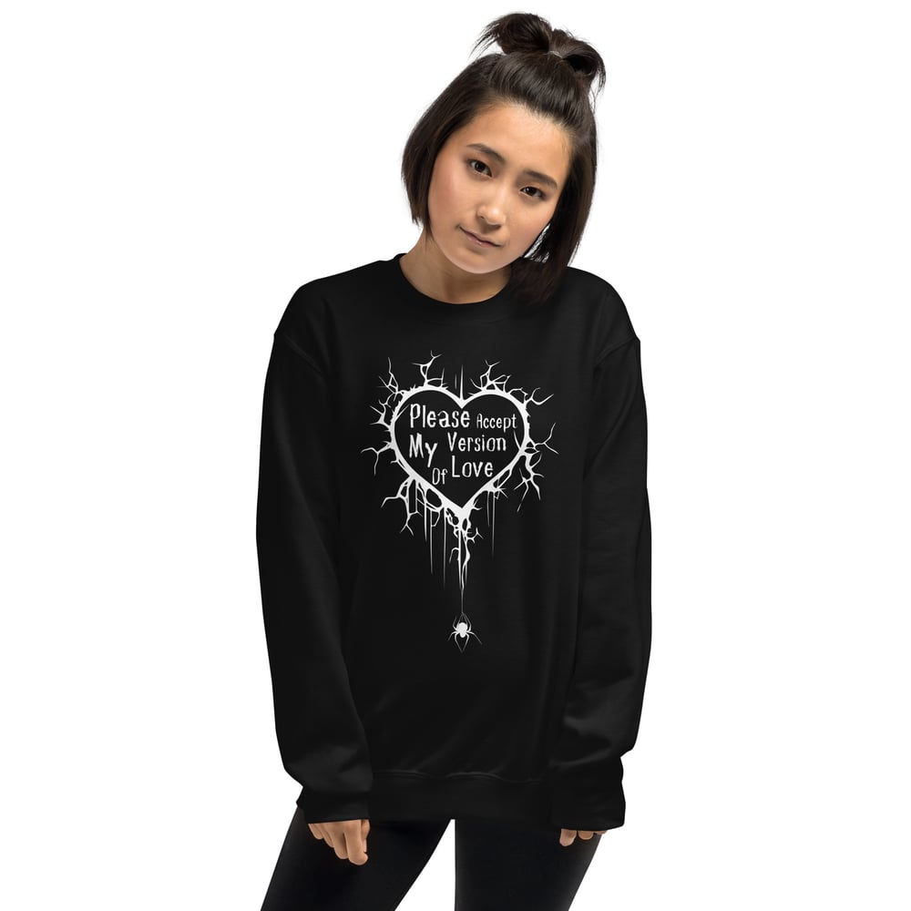 Image of Officially licensed please accept heart  front & back Unisex Sweatshirt
