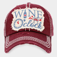 Image 5 of Wine O’ Clock Vintage Baseball Caps
