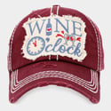 Wine O’ Clock Vintage Baseball Caps