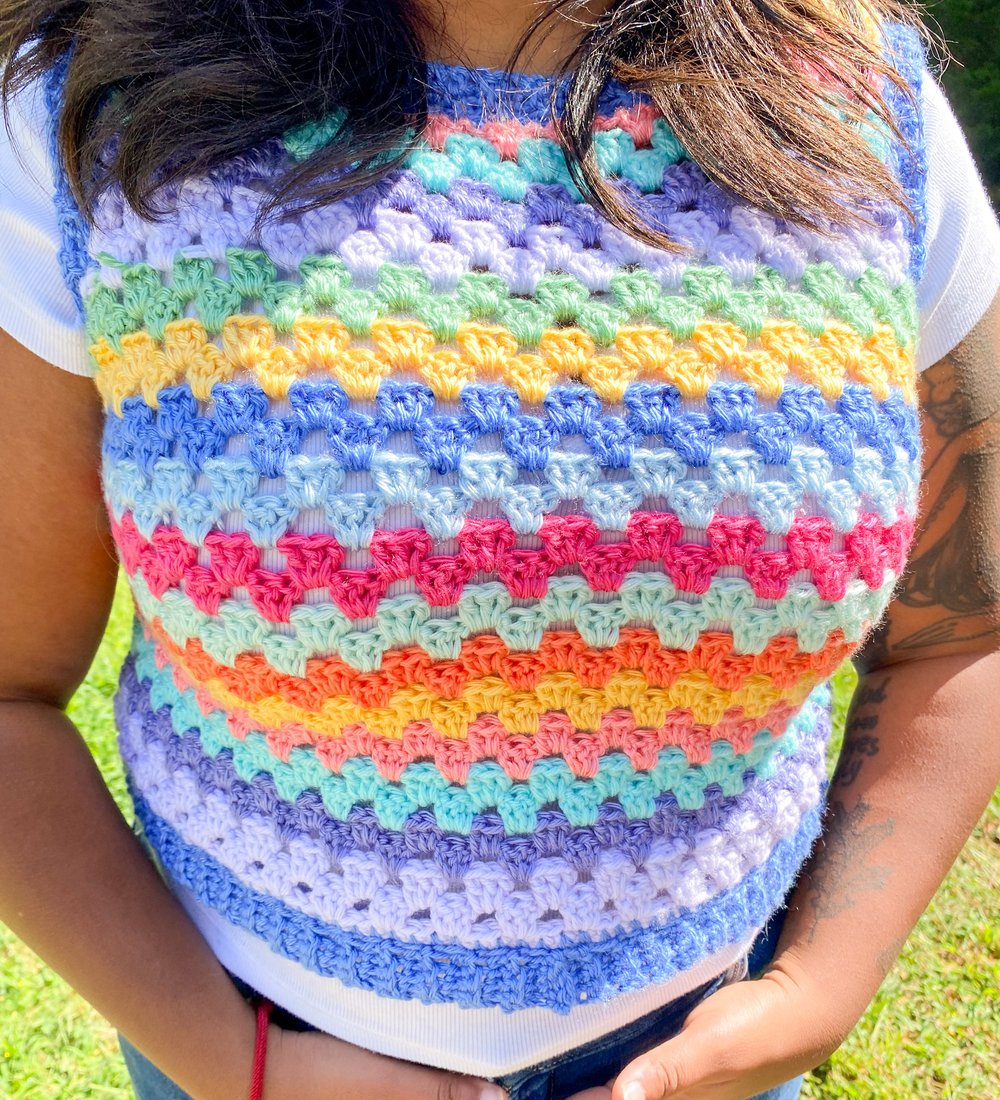 Image of Multi-colored Sweater Vest